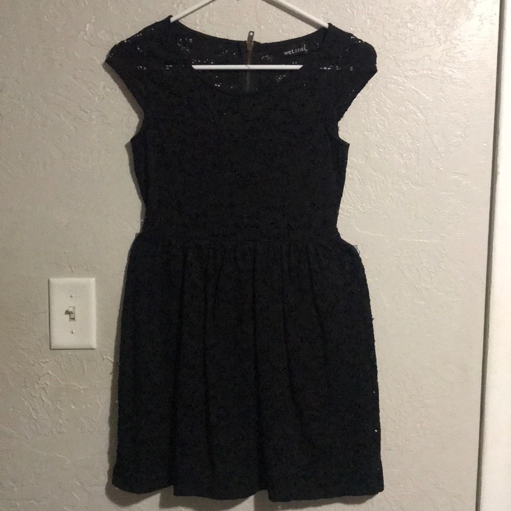 Black Lace Mini Dress